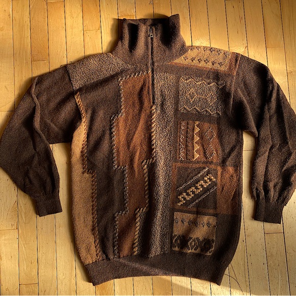 alpaca's Best Other - Handmade Baby Alpaca Wool Quarter Zip Sweater